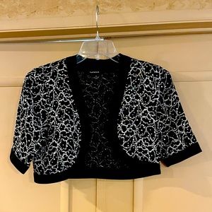 Sparkle black and white mink jacket for formal attire